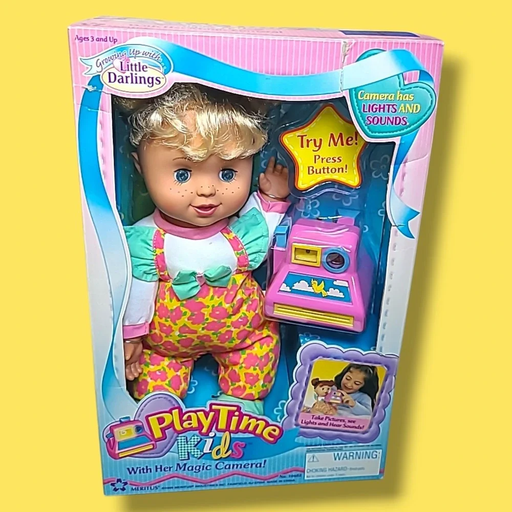 Vintage Meritus Little Darlings PlayTime Kids Camera Doll NOS NIB Lights Sounds